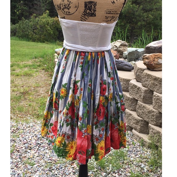 Anthropologie Carnation Lily Lily Rose Tube Top Floral Print Dress - Picture 2 of 15